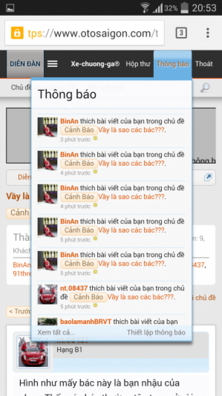Vầy là sao các bác???