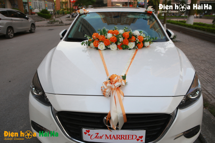 Bán hoa lụa trang trí xe cưới toàn quốc Bán hoa lụa trang trí xe cưới toàn quốc