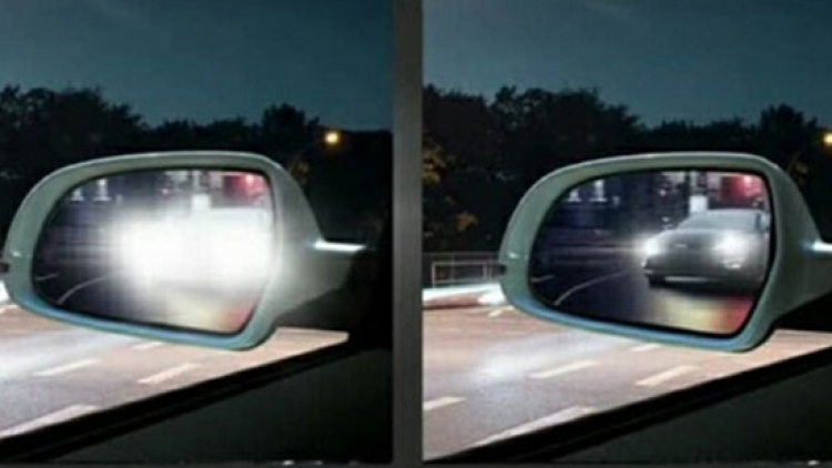 Cách làm giảm độ chói của gương chiếu hậu xe hơi