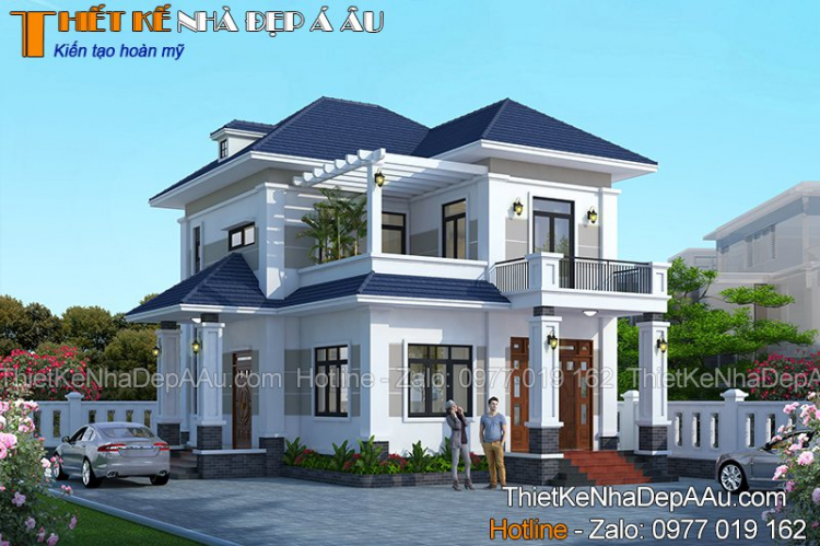 Bản vẽ kiến trúc mẫu biệt thự 2 tầng mái Nhật hiện đại công năng tối ưu Bản vẽ kiến trúc mẫu biệt thự 2 tầng mái Nhật hiện đại công năng tối ưu