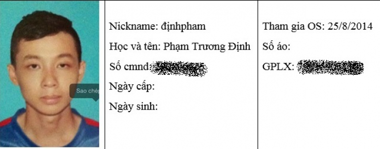 Danh sách cầu thủ OS FUTSAL CHAMPIONS 2015 Danh sách cầu thủ OS FUTSAL CHAMPIONS 2015