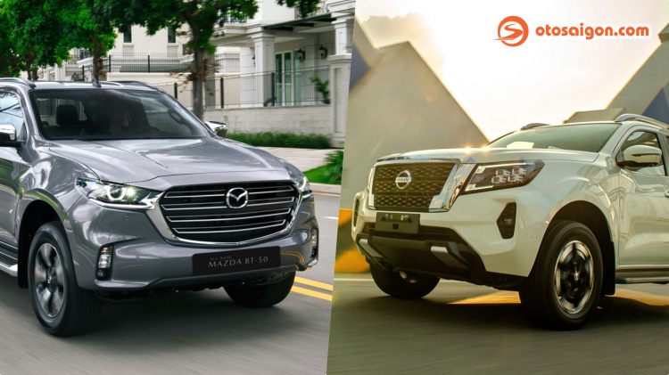 [So sánh xe] Chênh khoảng 50 triệu đồng, chọn Mazda BT-50 hay Nissan Navara bản cao cấp?
