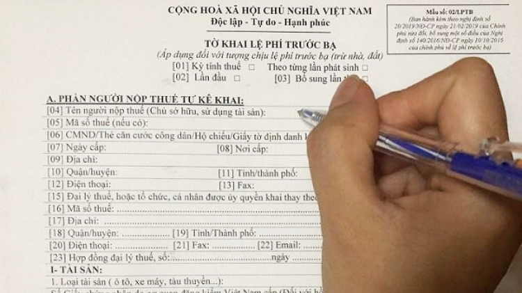 Thuế trước bạ ô tô 2021 Thuế trước bạ ô tô 2021