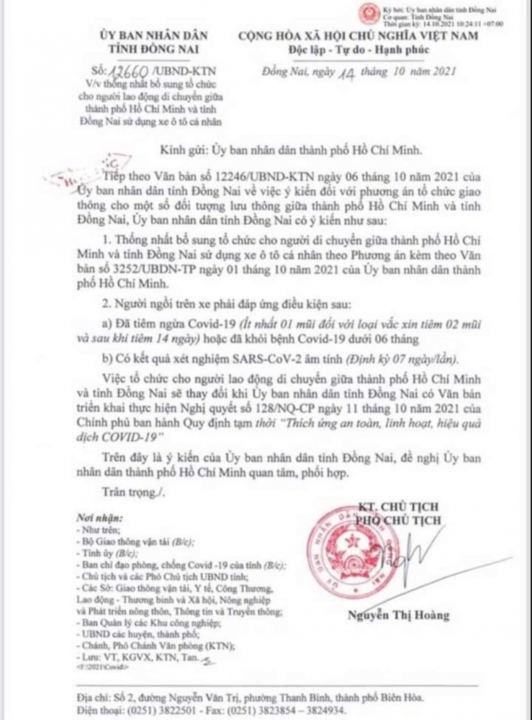 Chốt phương án đi lại giữa TP.HCM và 4 tỉnh lân cận Chốt phương án đi lại giữa TP.HCM và 4 tỉnh lân cận