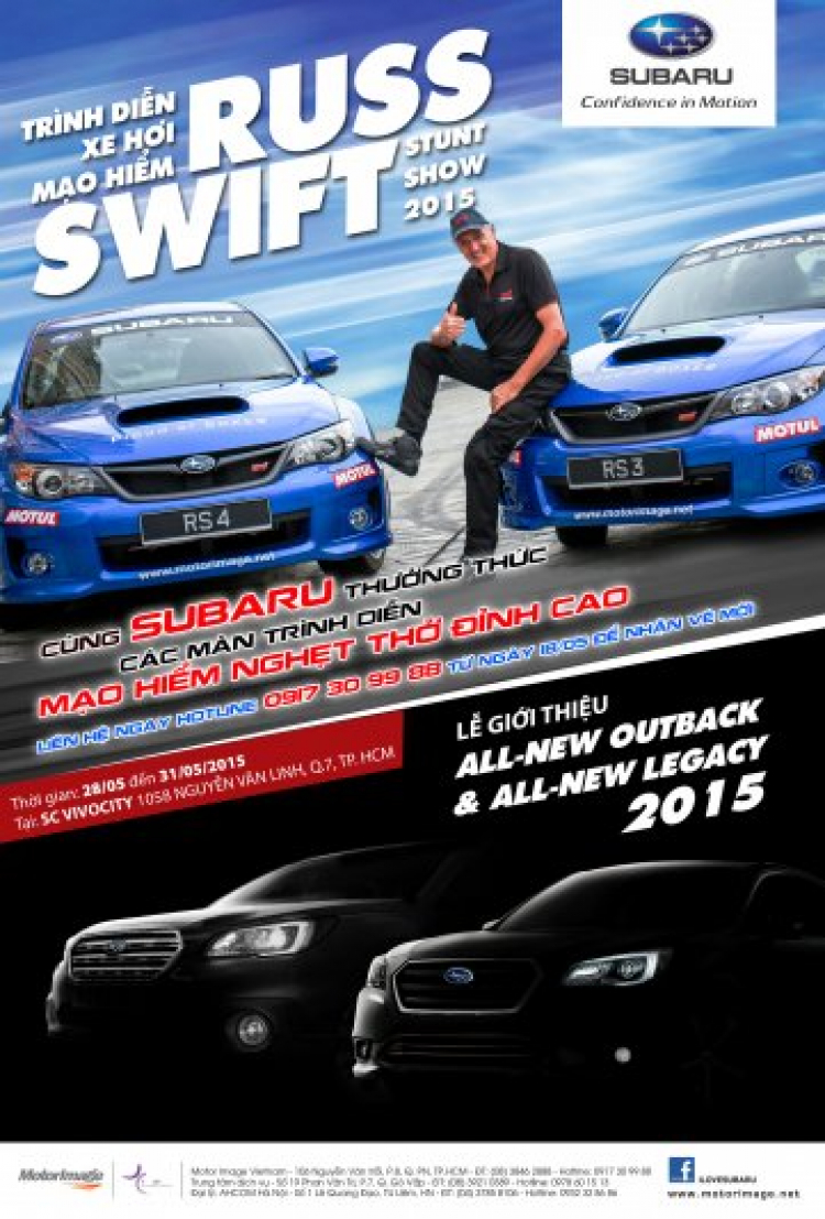 Trình diễn xe hơi mạo hiểm Subaru Russ Swift Stunt 2015