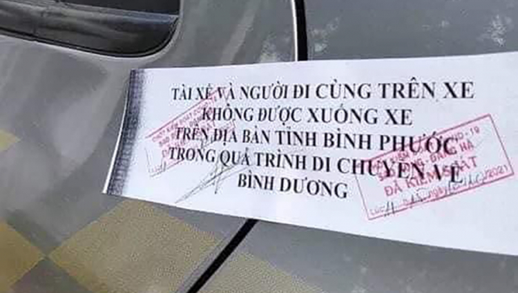Quy định di chuyển bằng xe cá nhân qua tỉnh Bình Phước phải niêm phong cửa xe gây tranh cãi