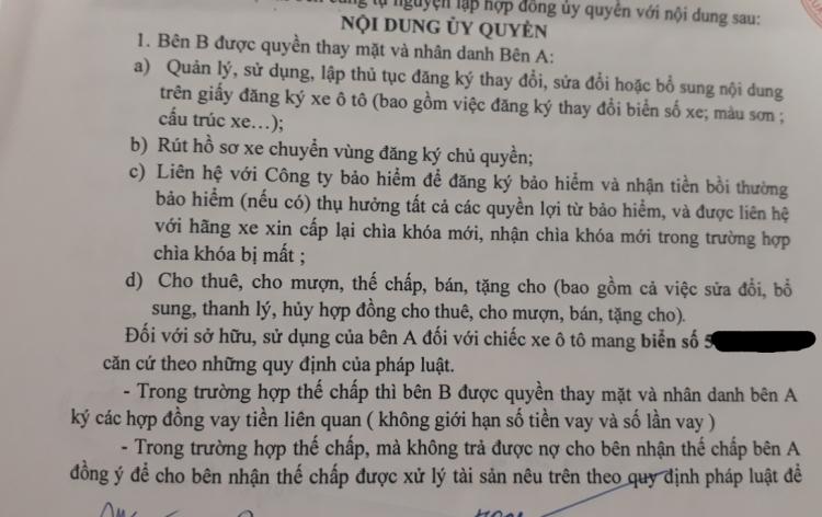 Em có ủy quyền và tự sang tên xe cho chính mình được không?