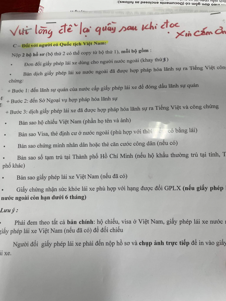 Đổi bằng lái xe Mỹ sang bằng lái Việt Nam