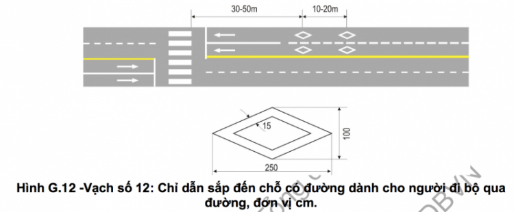 Về hình vẽ quả trám trên mặt đường ở VN ta?