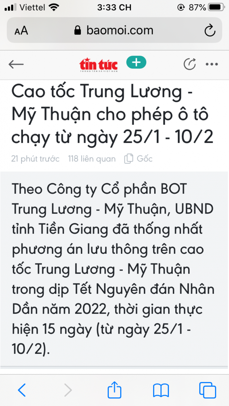 Những hình ảnh đầu tiên trên cao tốc Trung Lương - Mỹ Thuận sau khi thông xe