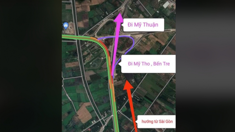 Chia sẻ về cách chạy qua nút giao mới cao tốc Trung Lương - Mỹ Thuận