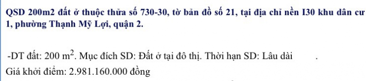 Mua đất dự án q2 giá rẻ