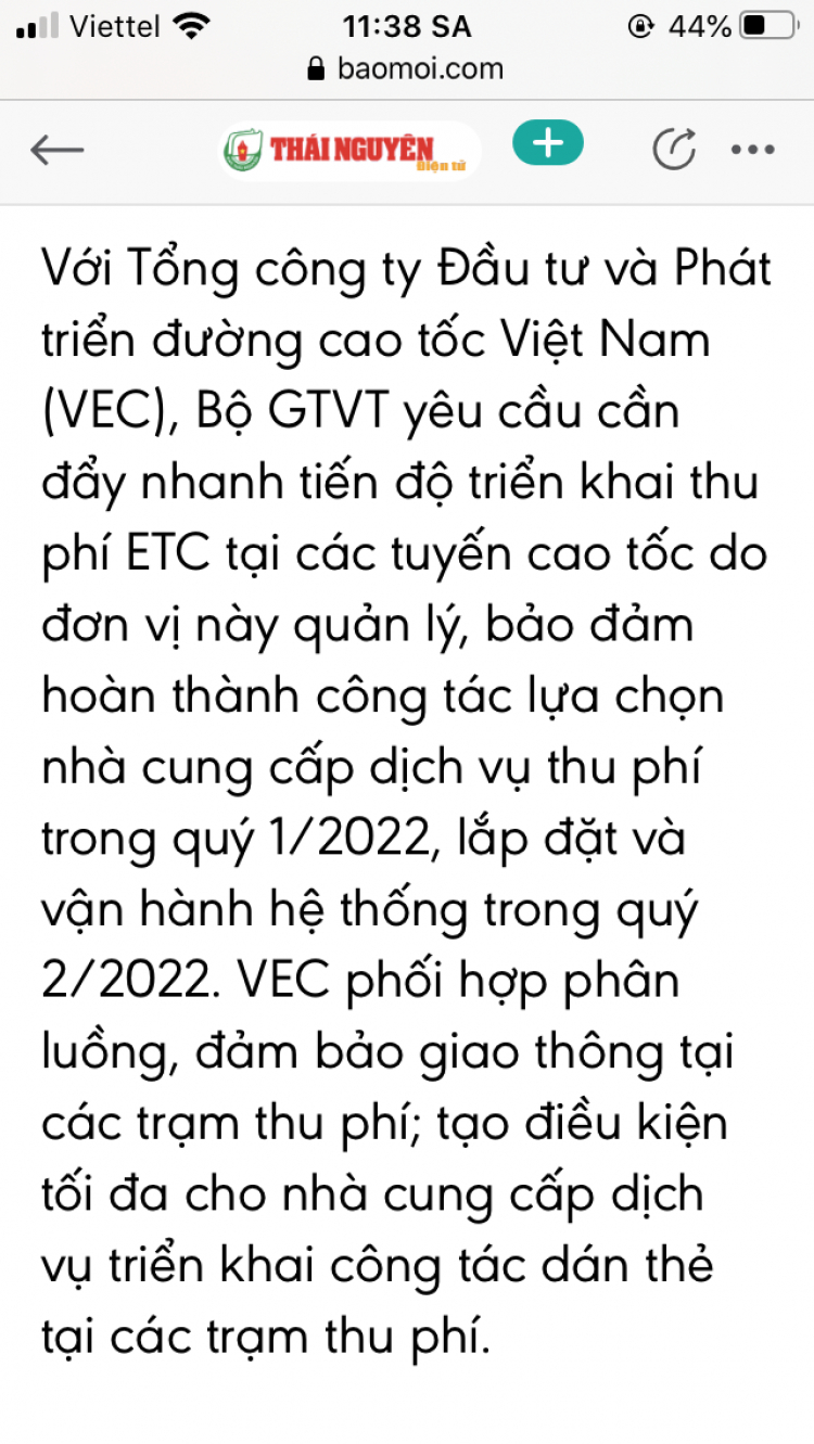 Bộ GTVT yêu cầu thúc đẩy tiến độ dán thẻ ETC: Không thu phí thủ công từ ngày 1/6/2022