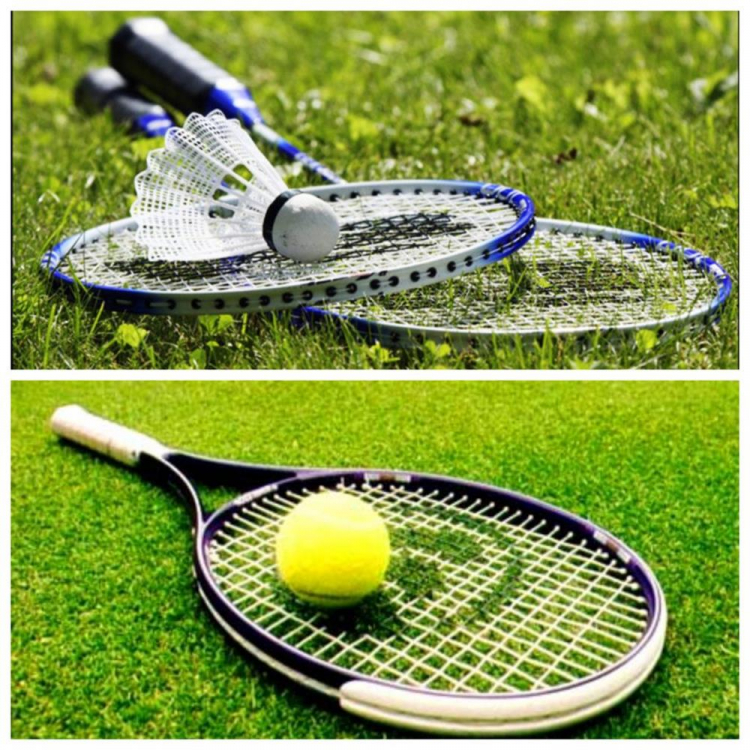 vợt cầu lông và tennis