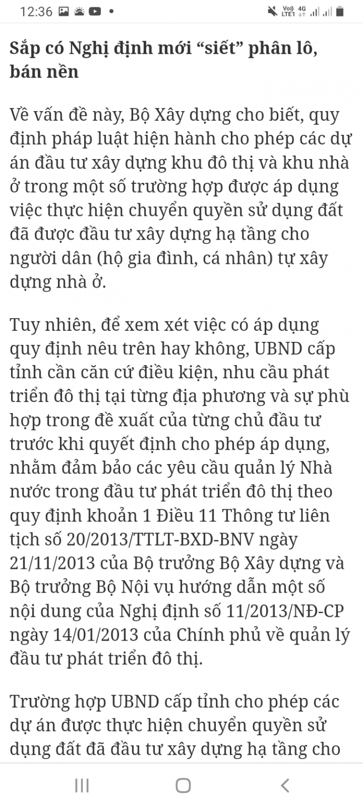 Chia lô, Bán nền