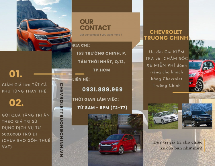 Khai Trương Xưởng Dịch Vụ  Chuyên Chevrolet tại Đường Trường Chinh Q12