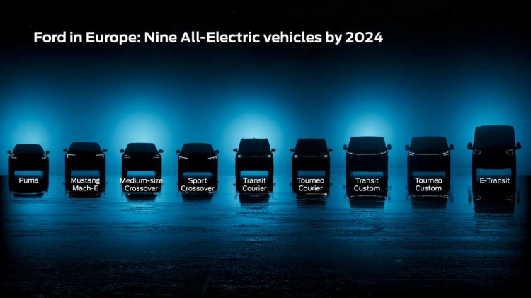 Ford công bố dàn xe điện hoàn toàn mới, có cả Tourneo và Transit