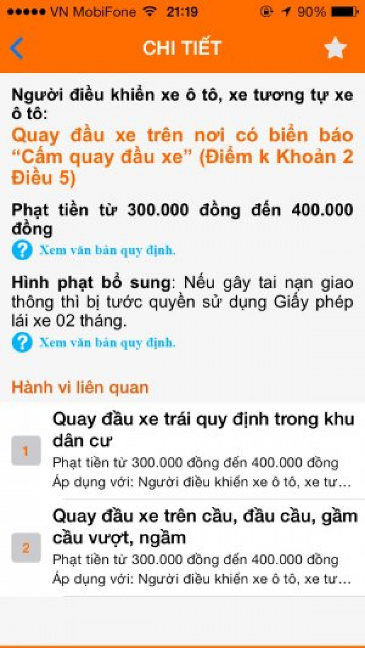 lỗi quay đầu nơi có biển cấm