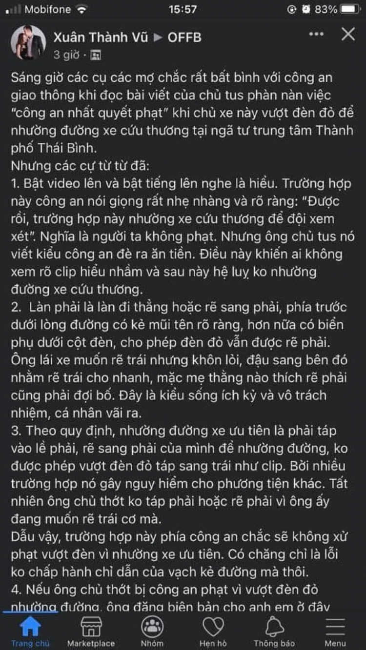 Tranh cãi tình huống xe ô tô nhường đường cho xe cứu thương bị phạt nguội