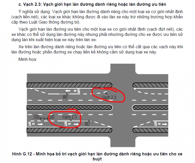 Biển R412 có phải kết hợp với vạch 2.3 mới đúng chuẩn?