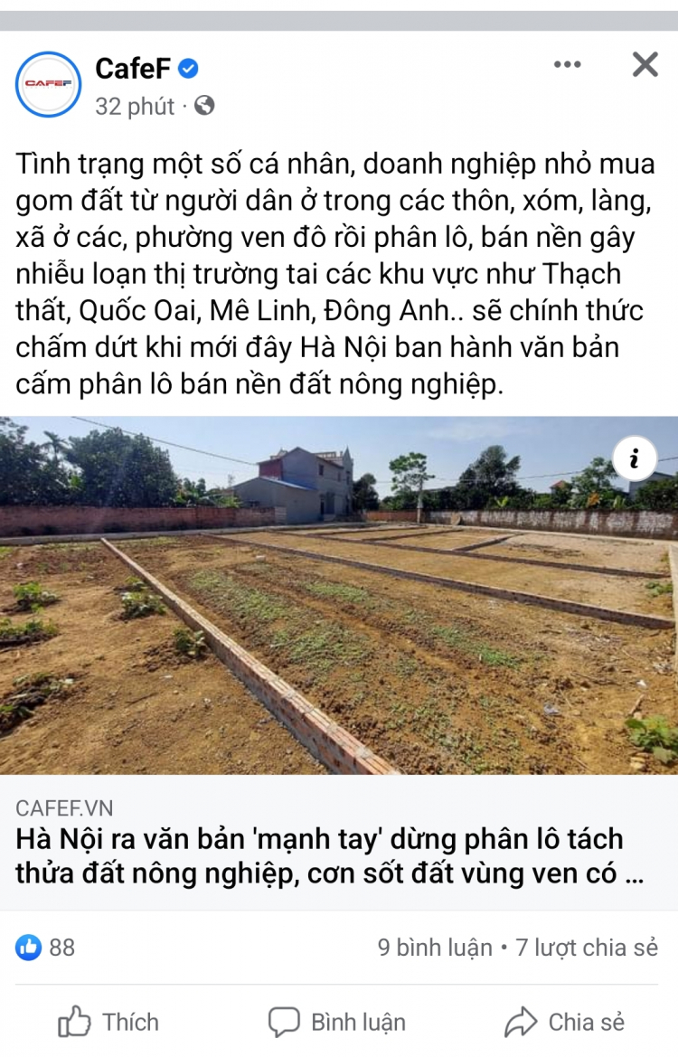 " Đề nghị cấm 'chia lô bán nền' khi sửa luật Đất đai "