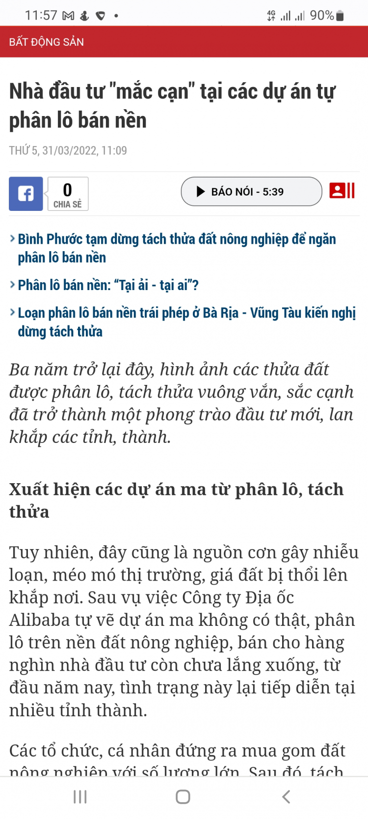 " Đề nghị cấm 'chia lô bán nền' khi sửa luật Đất đai "