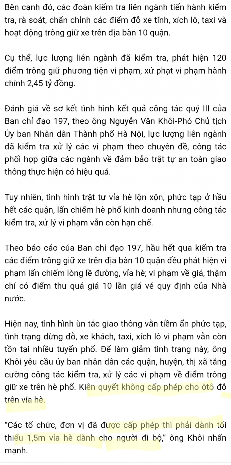 Đậu/Đỗ xe trên vỉa hè là được phép, đúng hay sai?