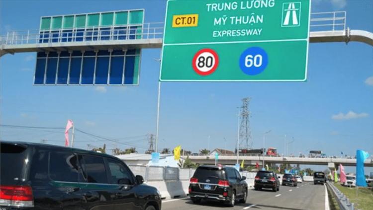 Tốc độ cao tốc Trung Lương - Mỹ Thuận 