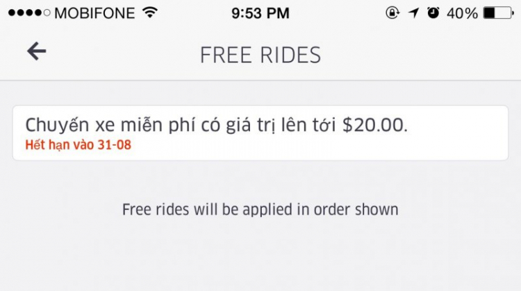 Hướng dẫn sử dụng taxi Uber từ A->Z
