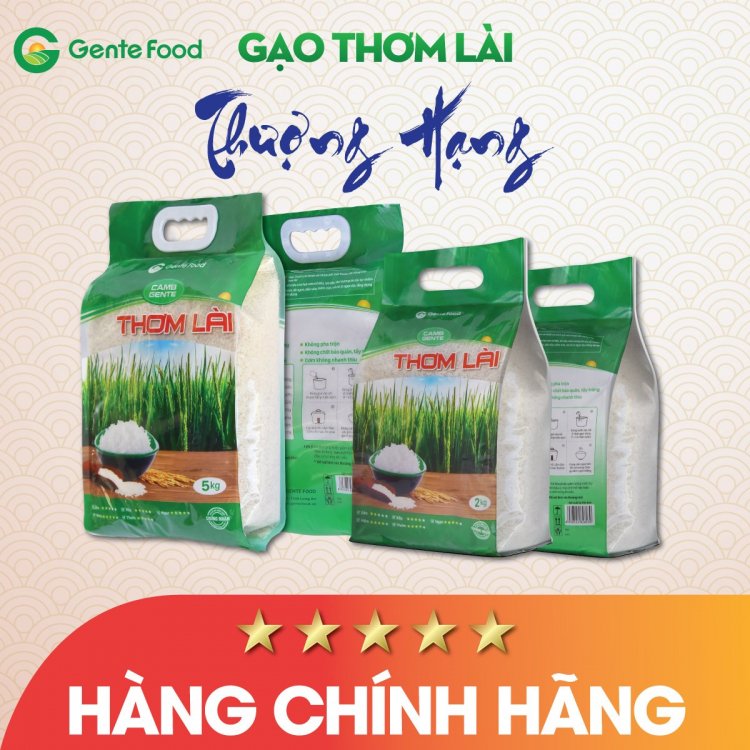 Giảm 15% + freeship khi mua Gạo Thơm Lài chính hãng Gente Food