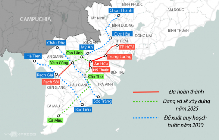 Suốt 2 thập kỷ, ĐBSCL không có nổi 100 km đường cao tốc trong khi nhiều nơi phát triển thần tốc Suốt 2 thập kỷ, ĐBSCL không có nổi 100 km đường cao tốc trong khi nhiều nơi phát triển thần tốc