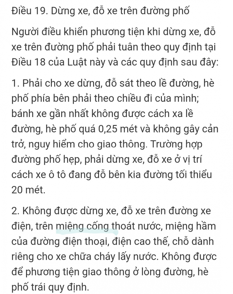 Có được dừng đỗ trên nắp bê tông rãnh thoát nước?