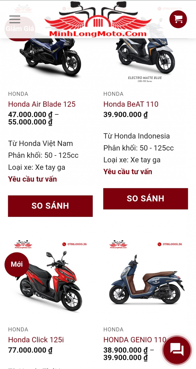 Bọn Honda ngày càng xl giá con vision 34m ra head báo 54m