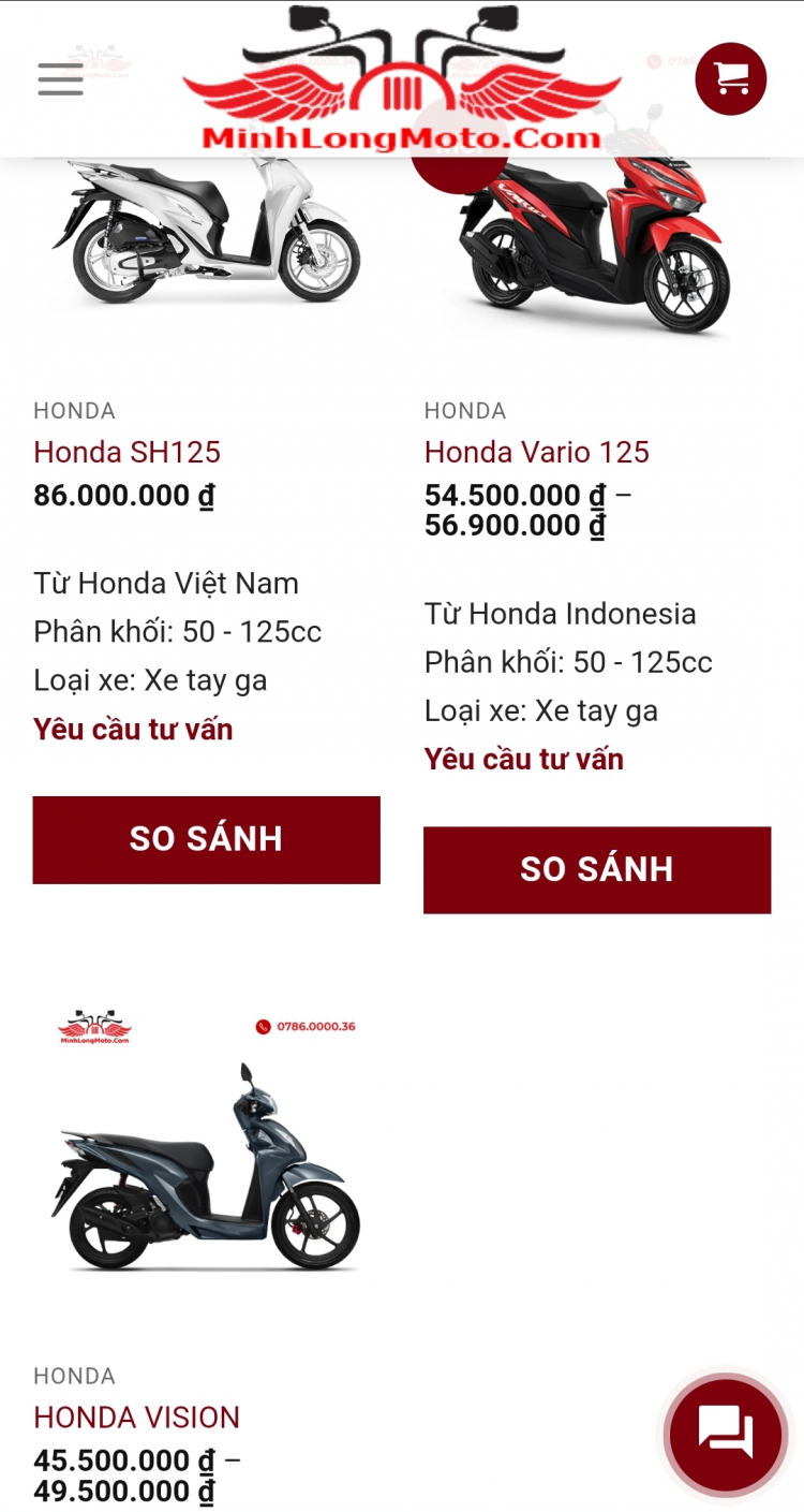 Bọn Honda ngày càng xl giá con vision 34m ra head báo 54m