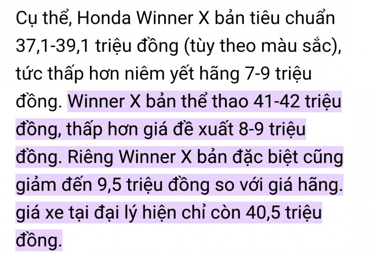 Bọn Honda ngày càng xl giá con vision 34m ra head báo 54m