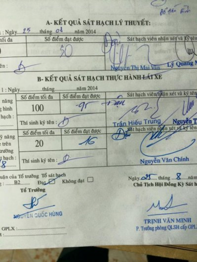 Thi Sát Hạch tại sân HG 8/6 Thi Sát Hạch tại sân HG 8/6