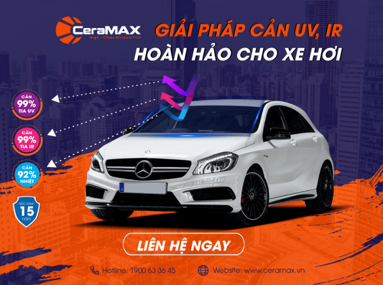 CeraMAX - giải pháp chống tia UV, IR hoàn hảo cho ô tô