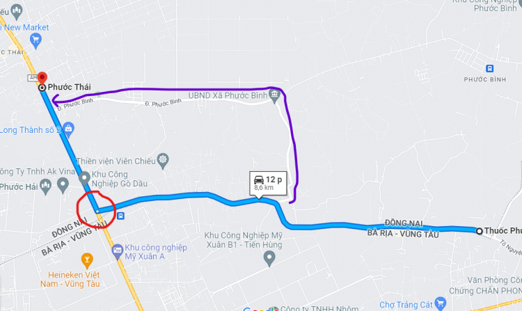 Hỏi tuyến TP.HCM - Vùng Tàu qua QL56 để né kẹt xe QL51 Hỏi tuyến TP.HCM - Vùng Tàu qua QL56 để né kẹt xe QL51