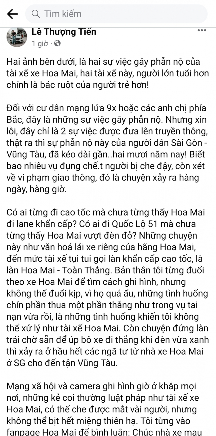 Xe Hoa Mai gây tai nạn chết người QL51