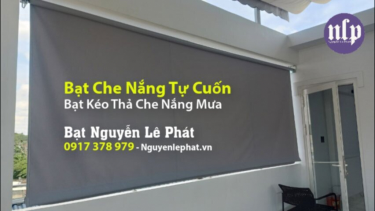 Bạt Che Nắng Tự Cuốn Long An, Bạt Mái Kéo Thả Che Mưa Ngoài Trời Long An