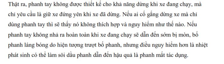 Trao đổi về cách sử dụng phanh tay điện tử và phanh tay cơ Trao đổi về cách sử dụng phanh tay điện tử và phanh tay cơ