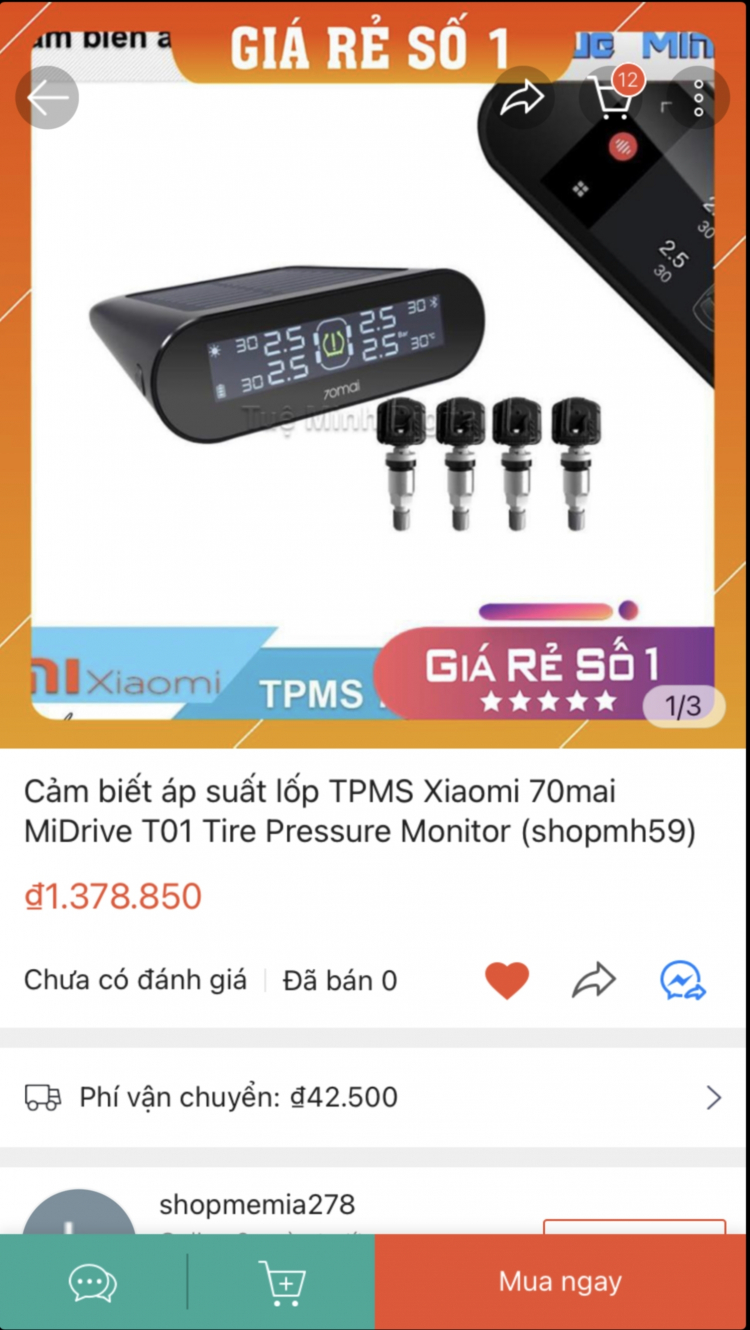 Xin ý kiến về bộ TPMS CareUD FX926