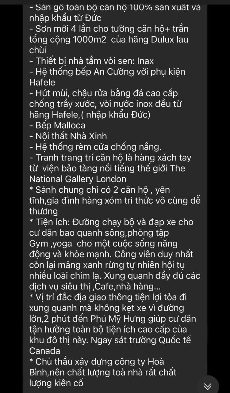 Cập nhật giá căn hộ - nhà phố kinh doanh - biệt thự Phú Mỹ Hưng