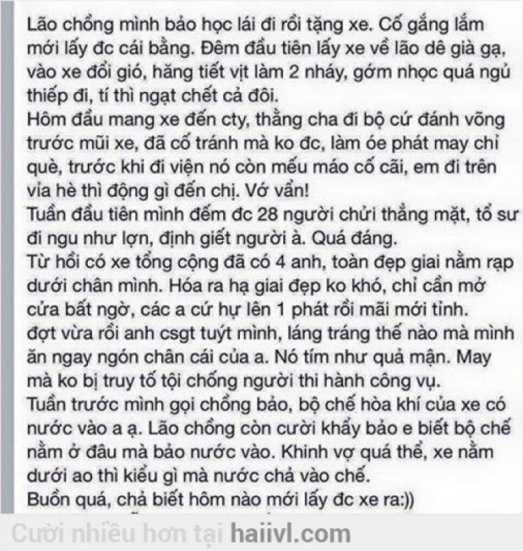 <Sưu tầm>Này thì xe nữ chạy kỹ, bao đâm đụng, lội nước