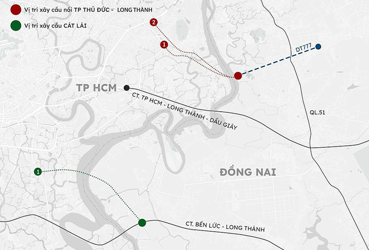 Cầu Cát Lái khó khả thi, TP.HCM đề xuất xây cầu hướng quận 7 và Thủ Đức để kết nối Đồng Nai