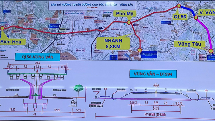 Đề xuất làm đường kết nối cao tốc Biên Hòa - Vũng Tàu là đường cao tốc dài 13km