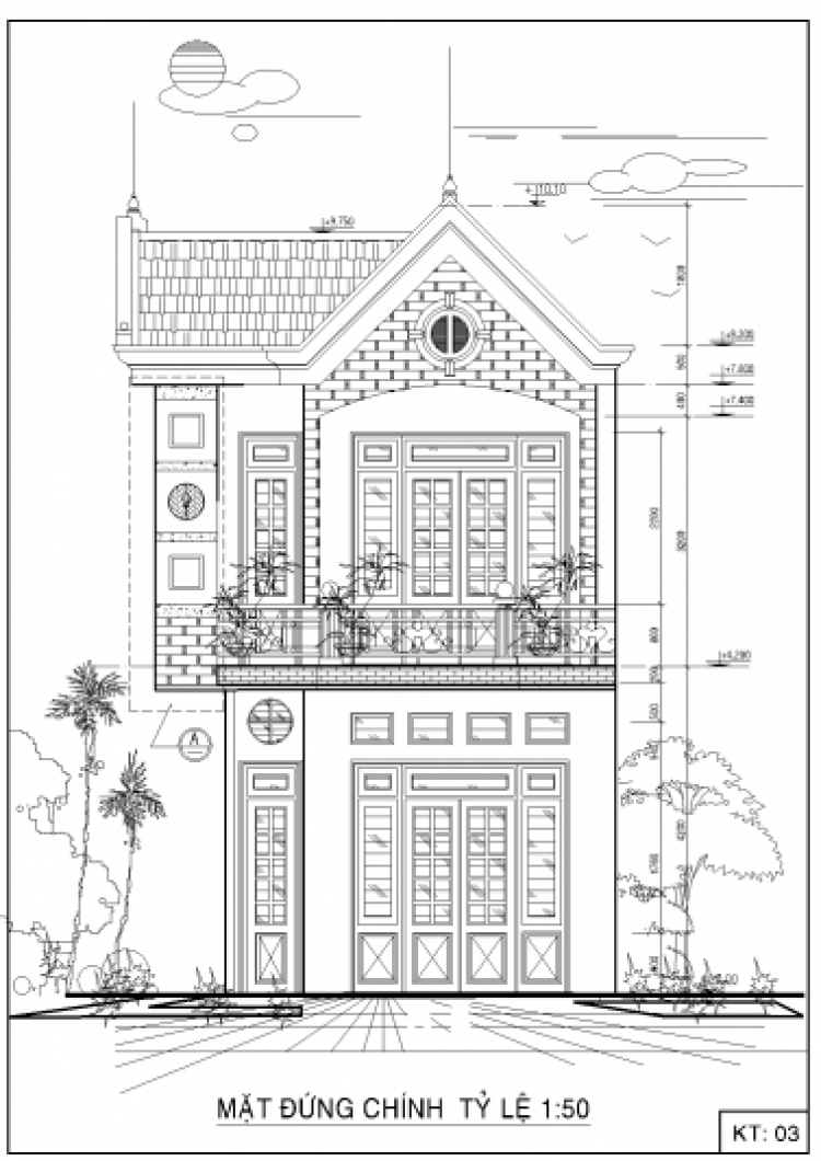 Xin các bác tư vấn nhà homestay nông thôn 4.8mx16m giúp em với