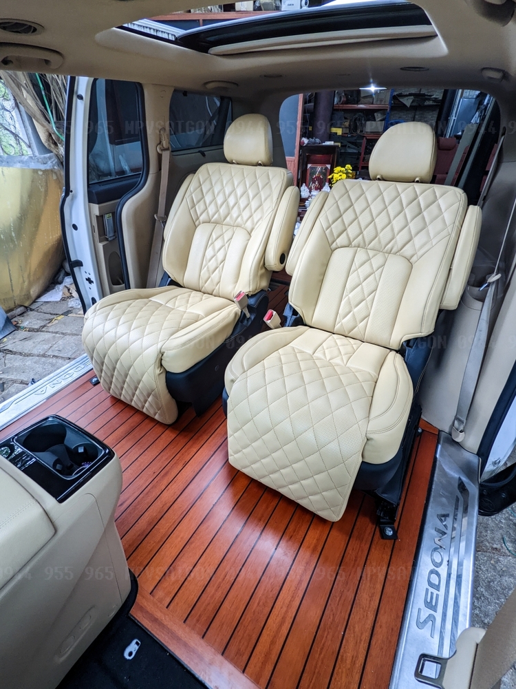 SG- Nâng cấp ghế chỉnh điện đặc biệt Sedona, xe 7 chỗ 4 chỗ 16 chỗ