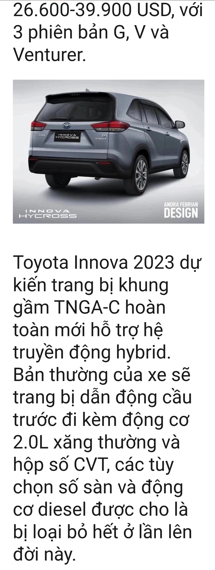 Lộ thêm ảnh ngoại thất Toyota Innova 2023 - Phong cách SUV như đàn anh Highlander