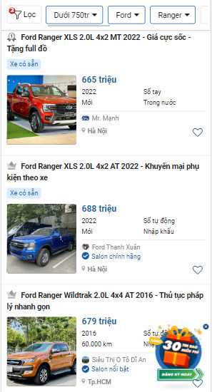 Mua bán tải cũ chọn Ford Ranger Wildtrak 3.2L 2016 hay Chevy Colorado 2017?